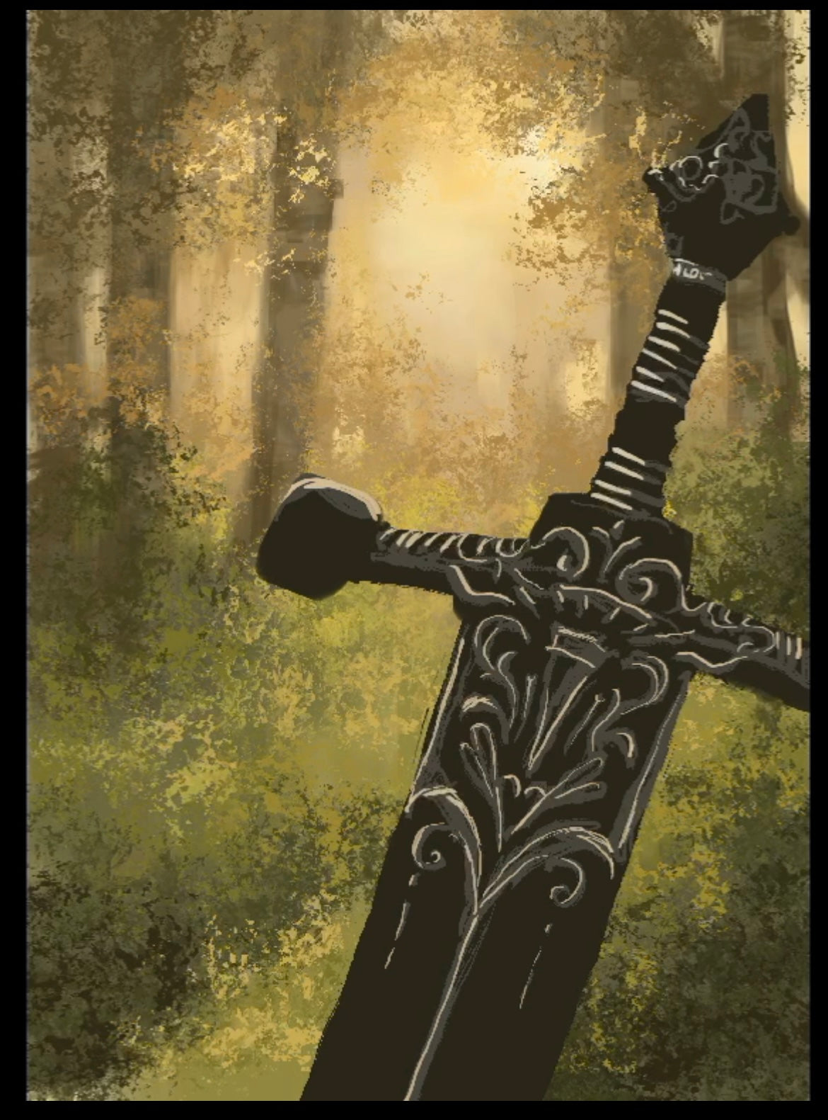 Unclaimed | Fantasy Sword Digital Painting Art Print
