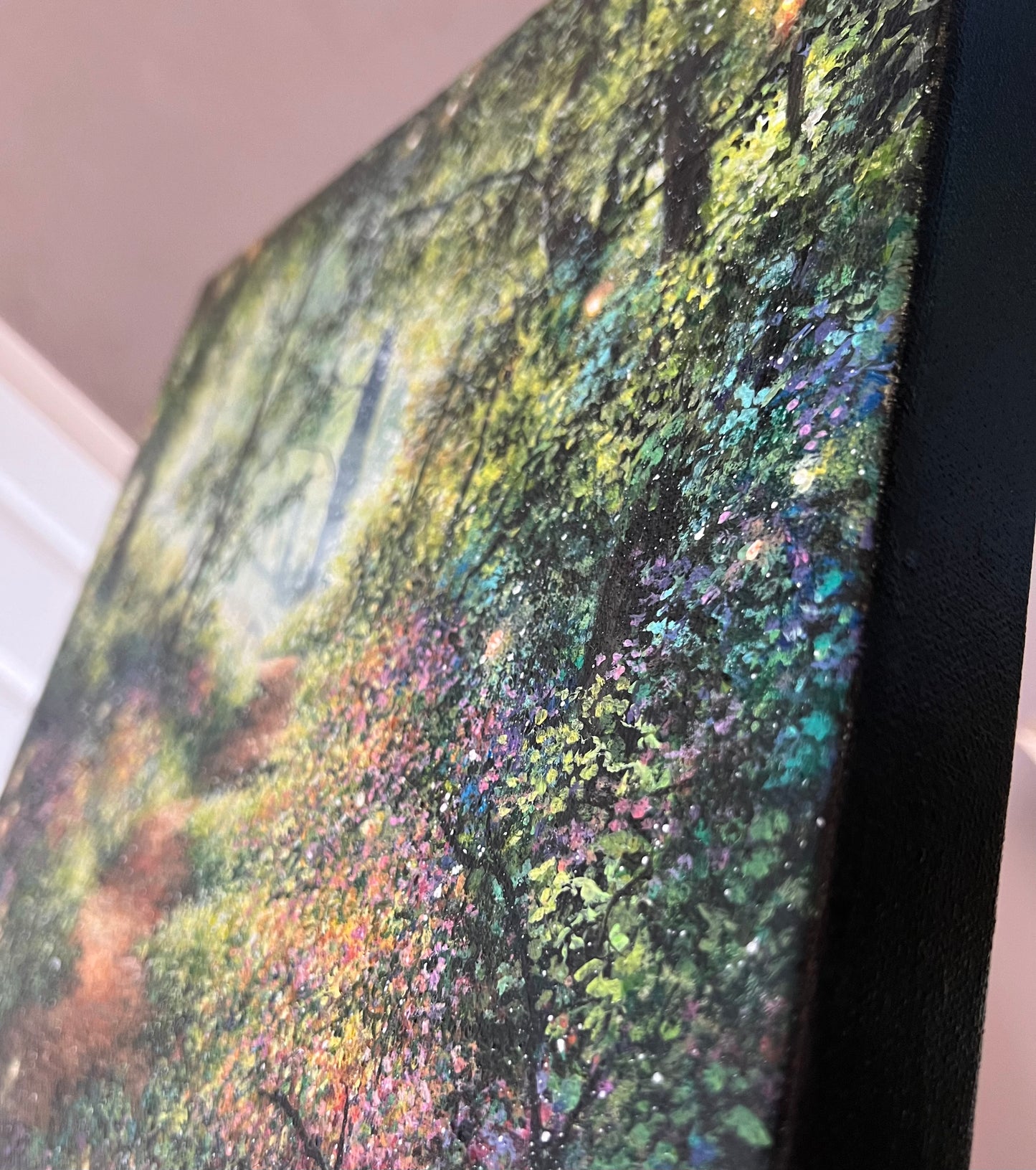 Celestial Forest of Forgotten Dreams | Acrylic Painting on Stretched Canvas