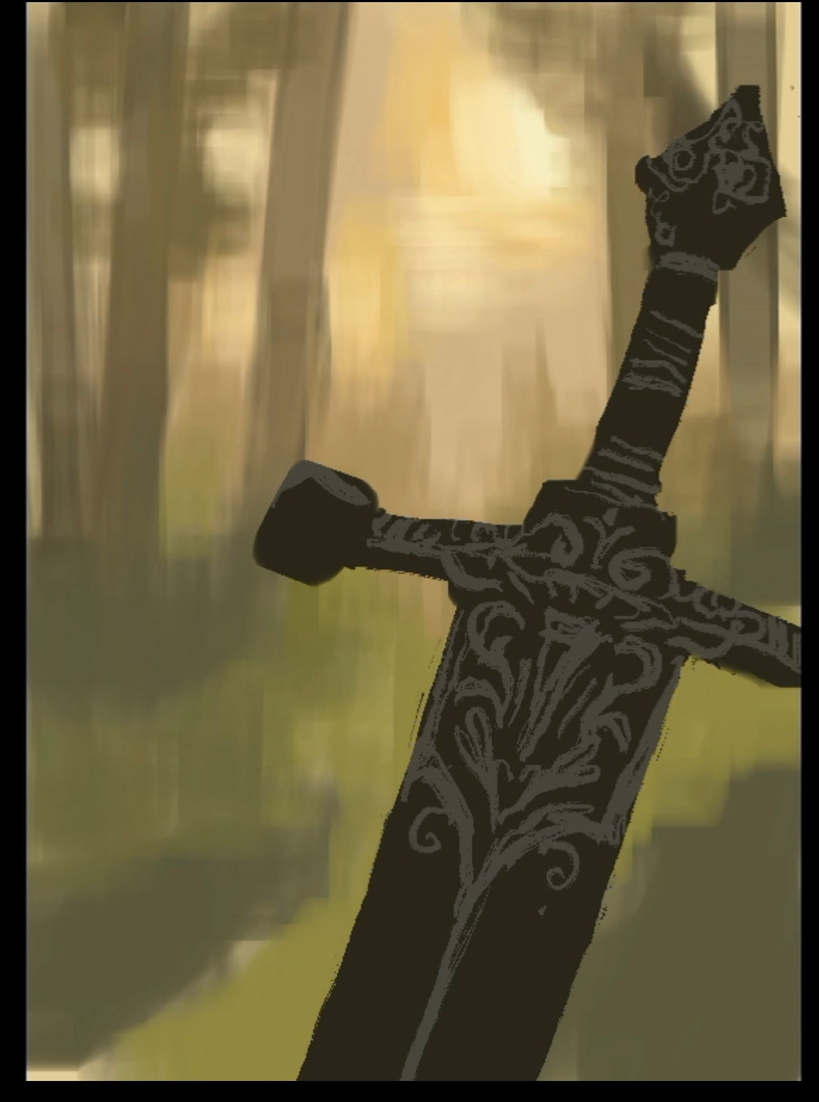 Unclaimed | Fantasy Sword Digital Painting Art Print