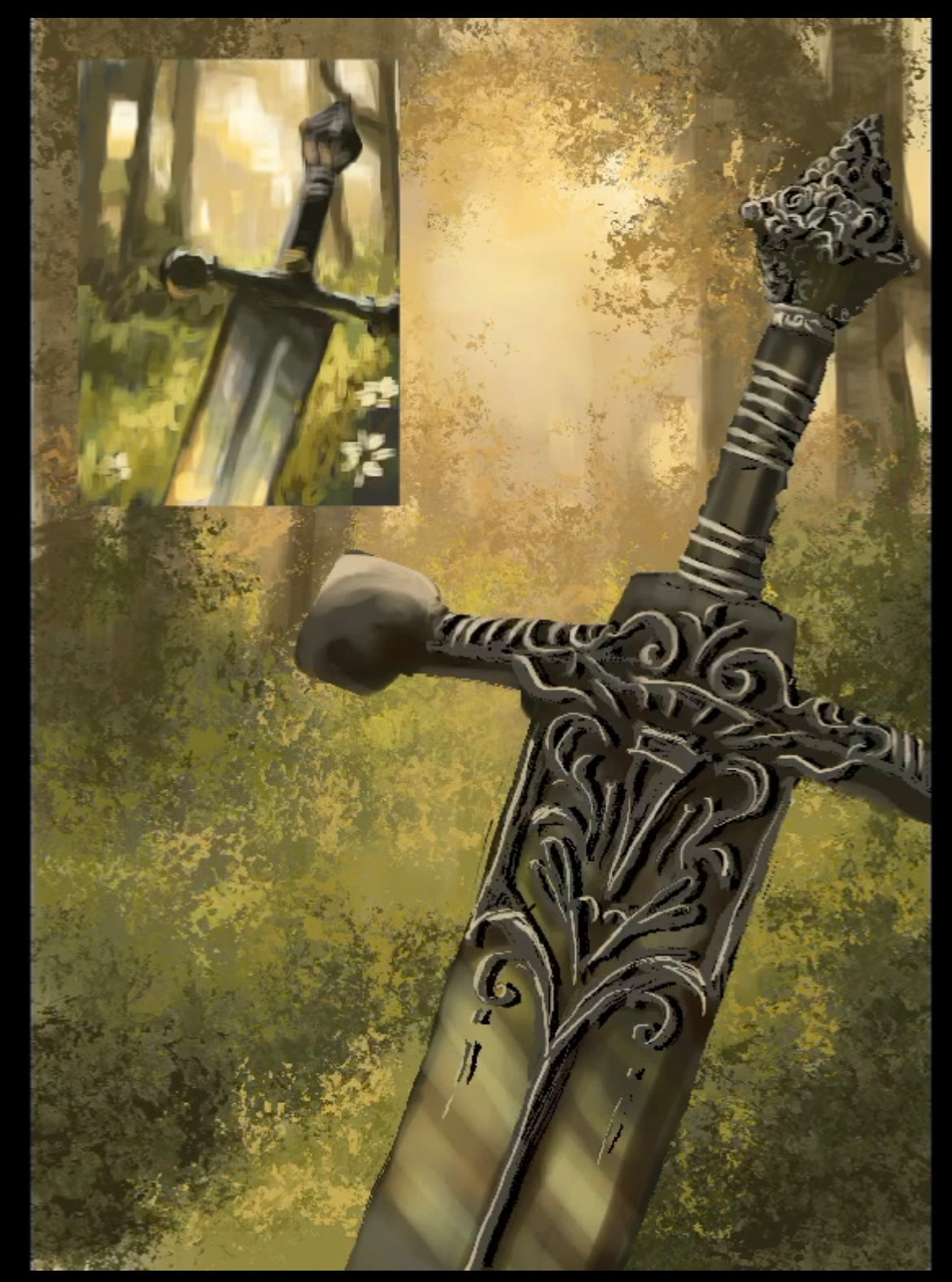 Unclaimed | Fantasy Sword Digital Painting Art Print