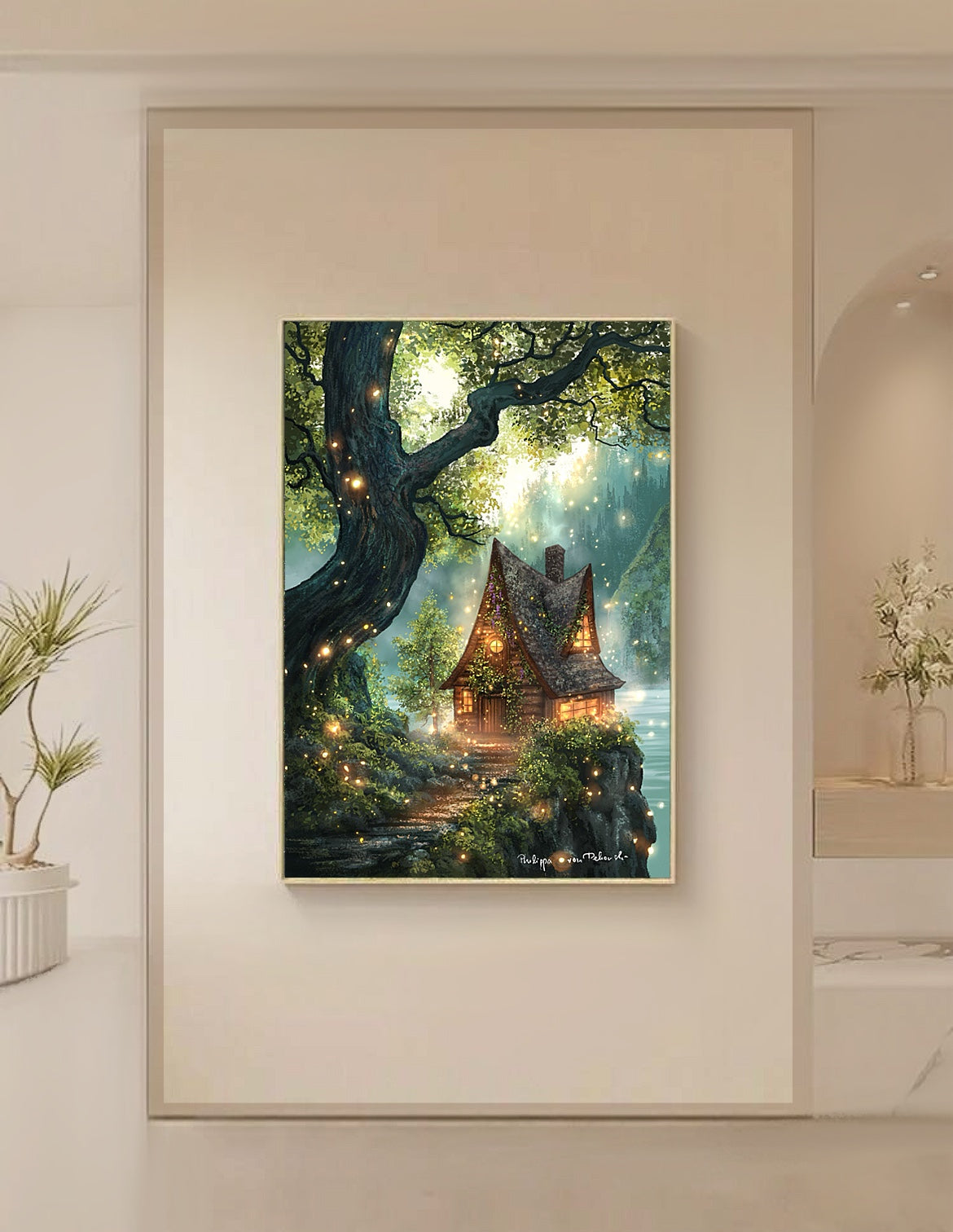 Home at the Edge of the Forest | Digital Painting Art Print