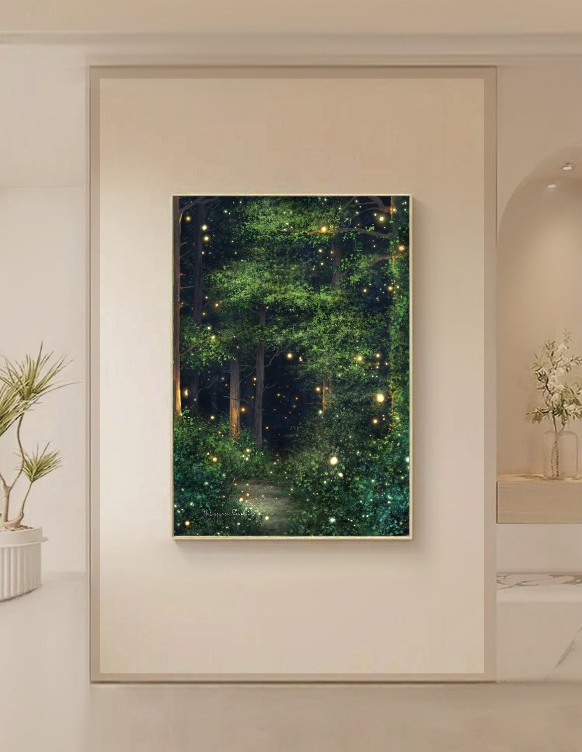 Walking in the Whispering Forest | Digital Painting Art Print