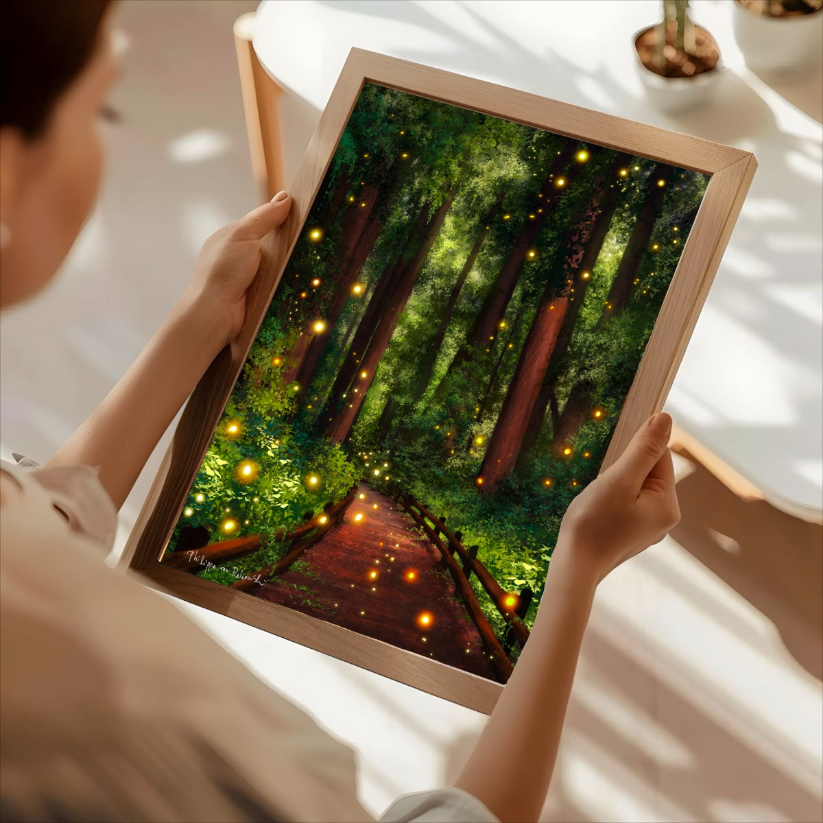 Celestial Forest Lights | Digital Painting Art Print