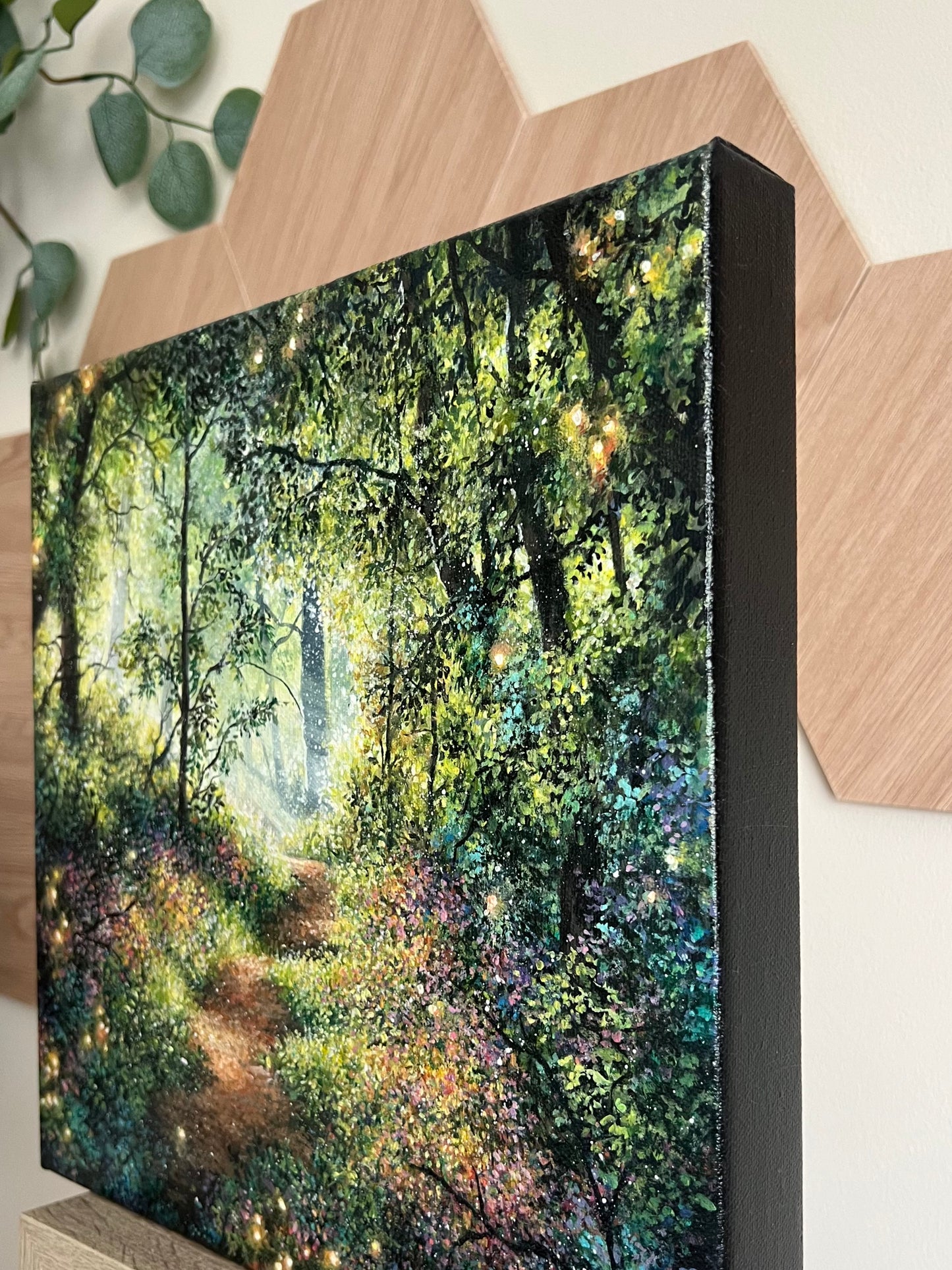 Celestial Forest of Forgotten Dreams | Acrylic Painting on Stretched Canvas