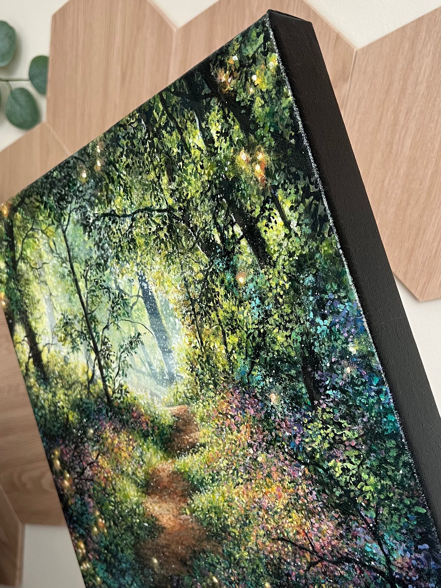 Celestial Forest of Forgotten Dreams | Acrylic Painting on Stretched Canvas