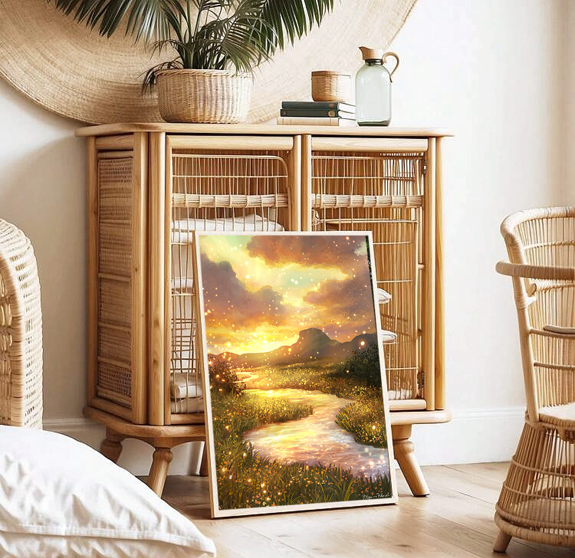 Sparkling River of Dreams | Digital Painting Art Print