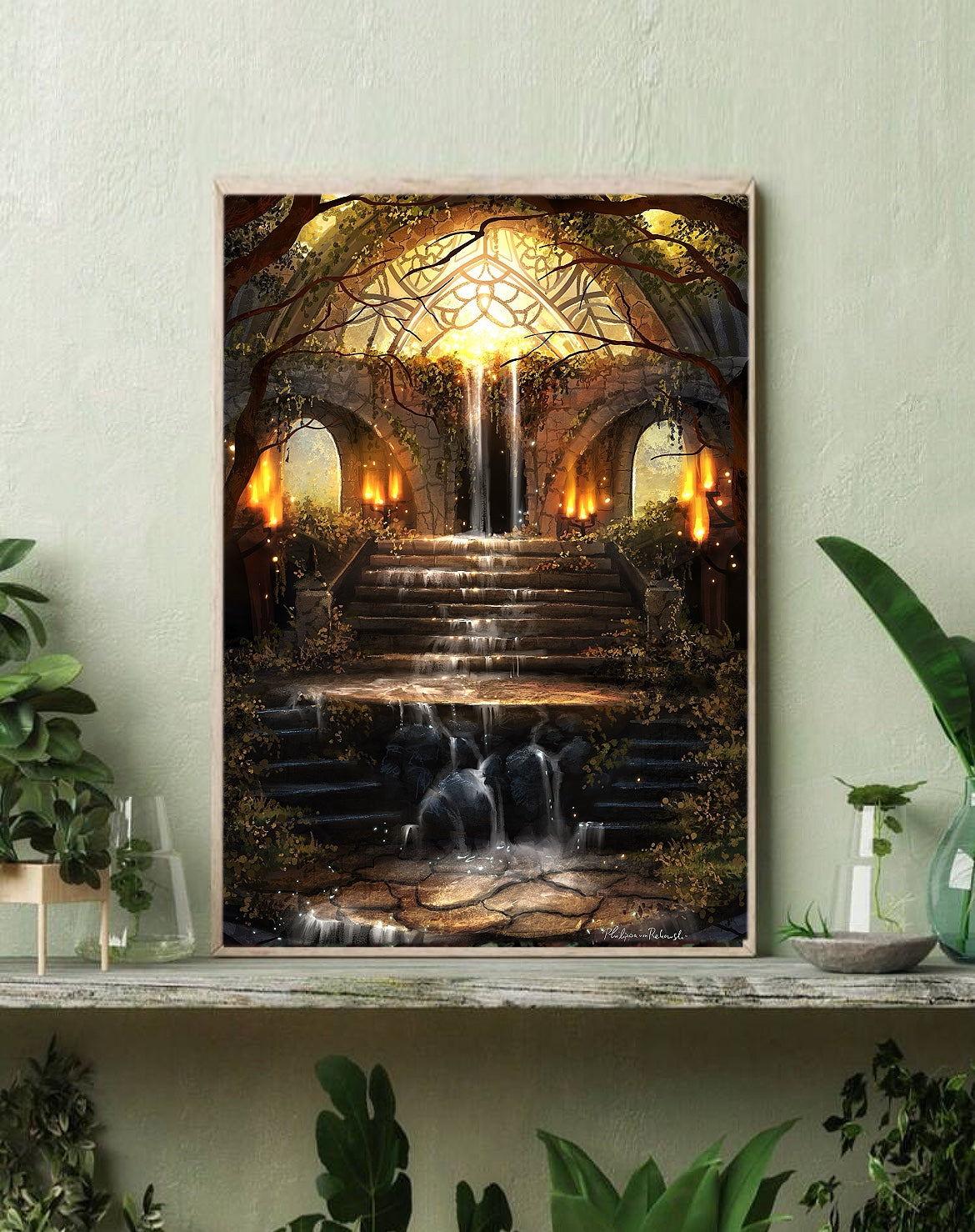 Forgotten Temple of Gods | Digital Painting Art Print