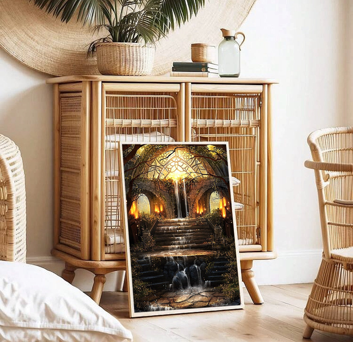 Forgotten Temple of Gods | Digital Painting Art Print