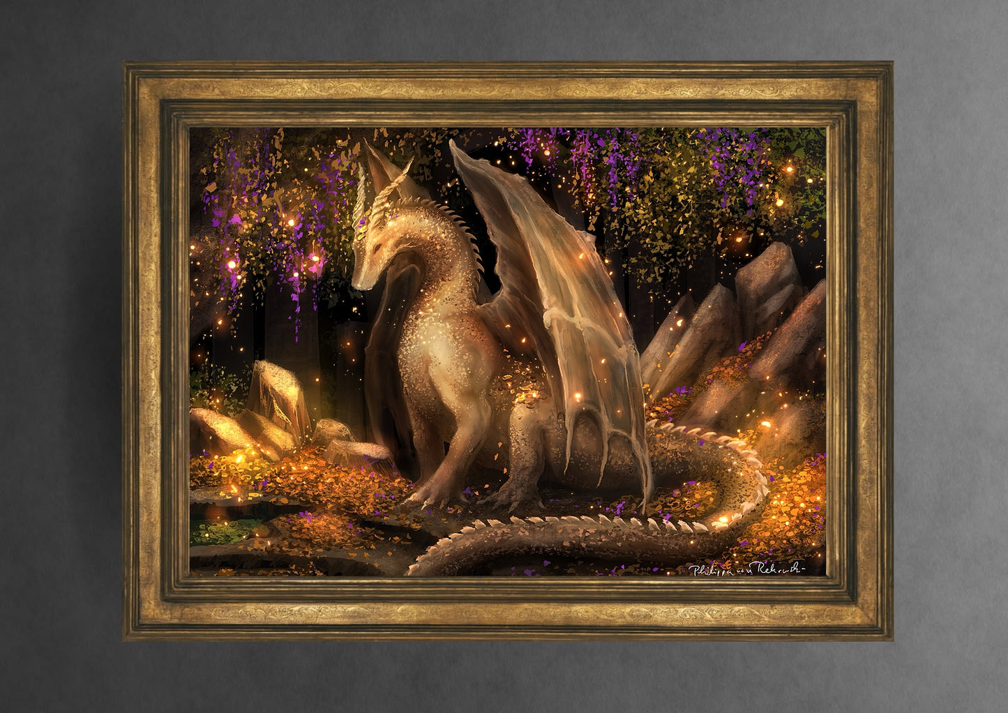 The Sleepy Dragon | Digital Painting Art Print