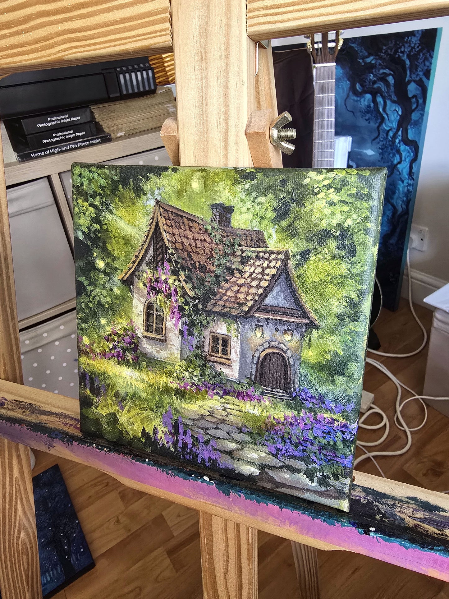 small cottage painting wip