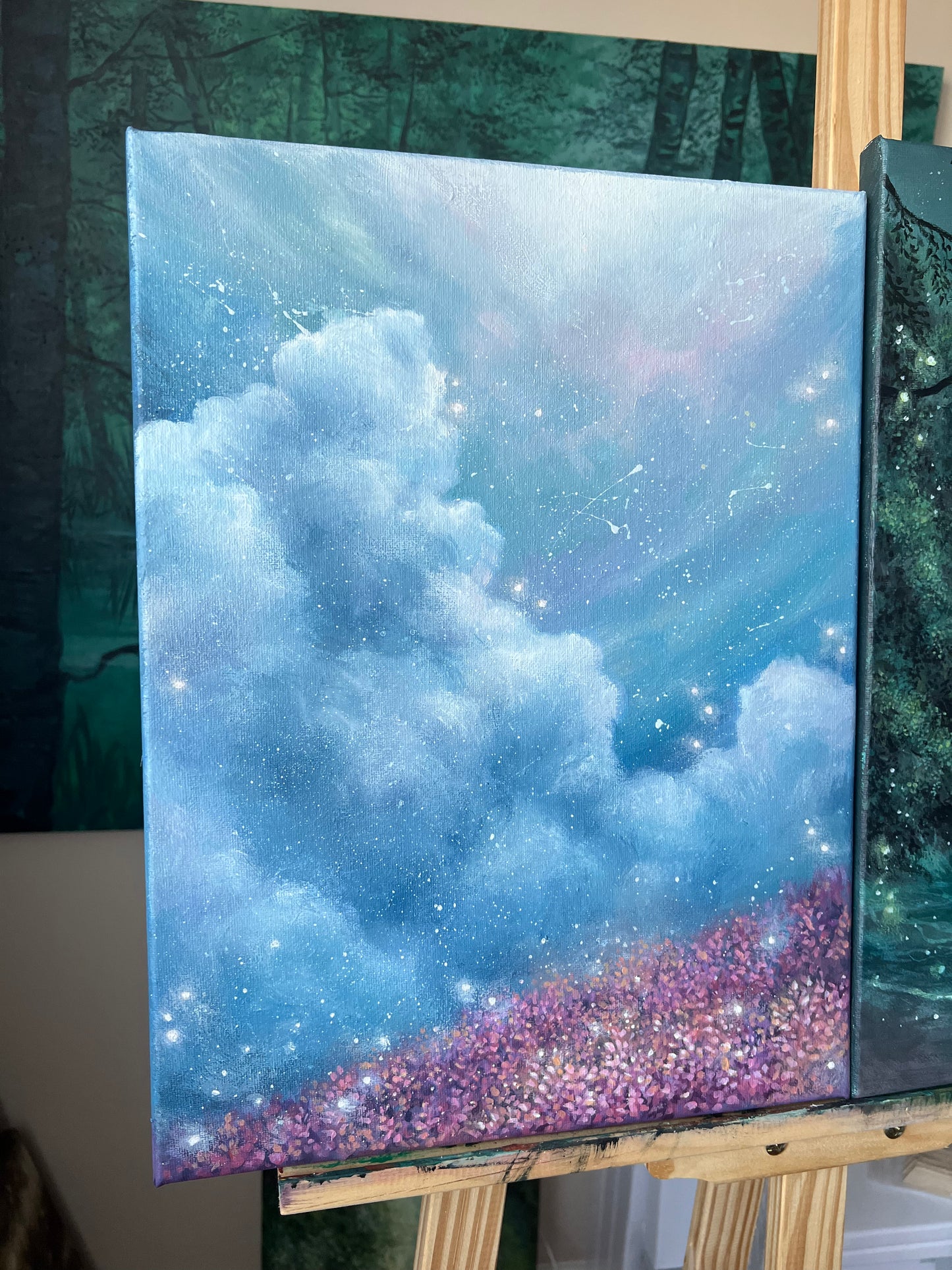 Whispering Winds on the Horizon | Acrylic Painting on Stretched Canvas