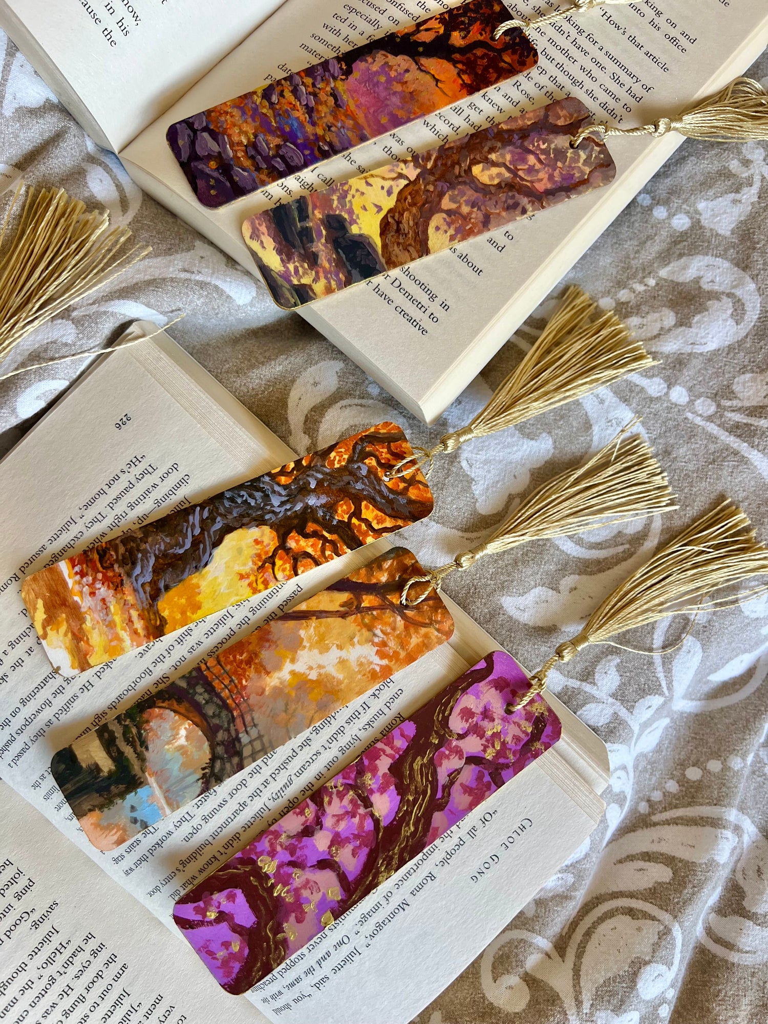 Hand-painted Wooden Bookmarks