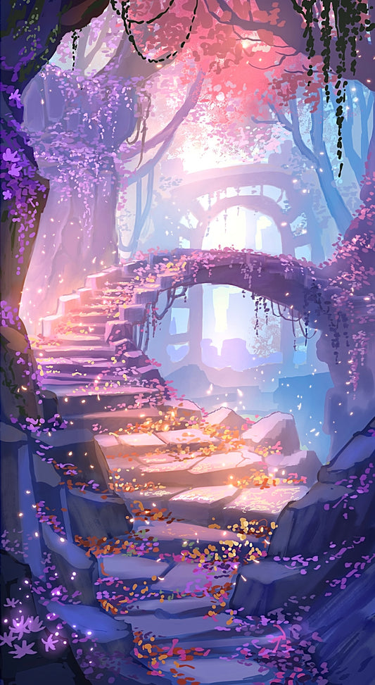 A Step into Another World | FairyTale Soft Light Fantasy Digital Painting Art Print