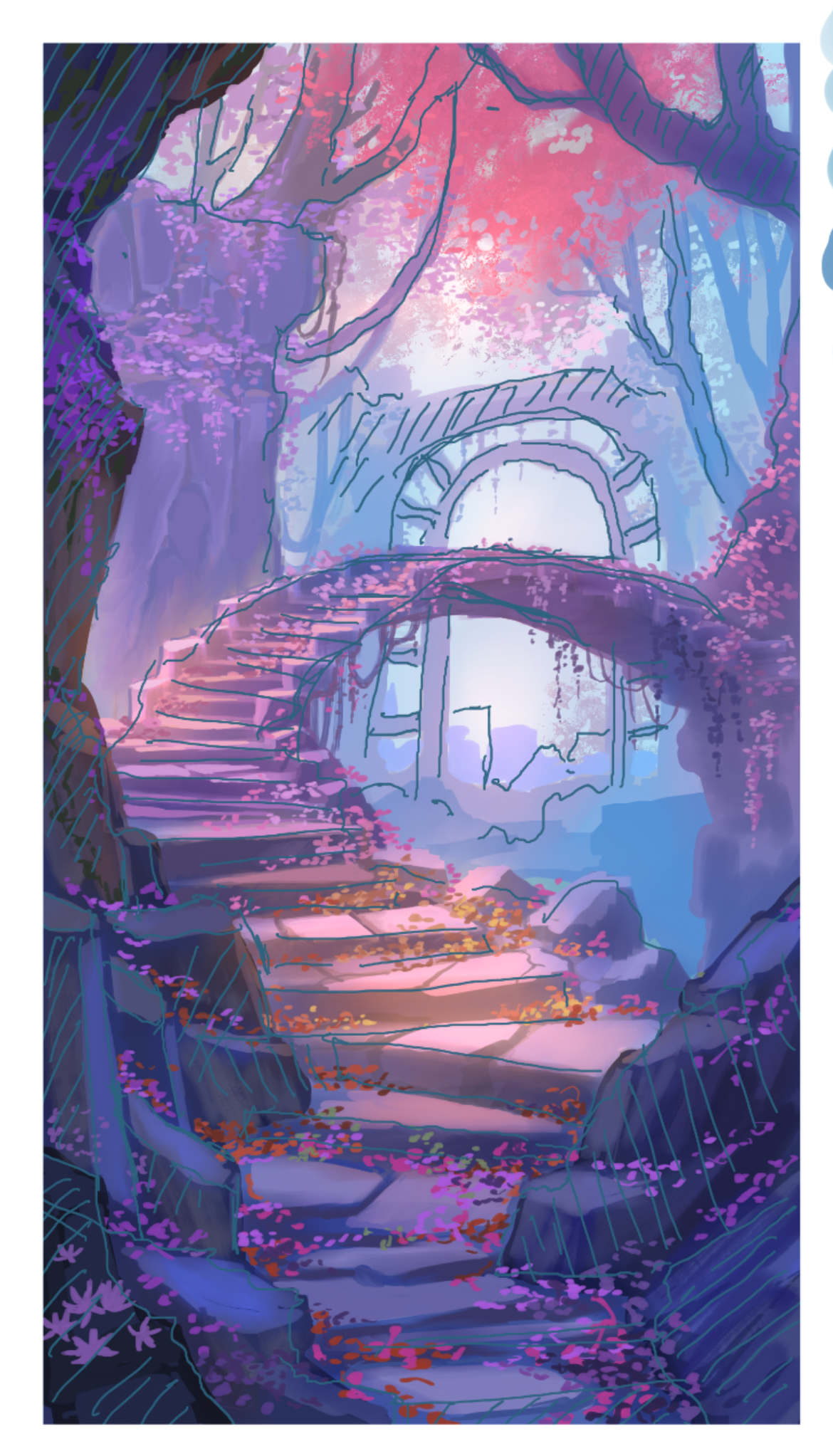 A Step into Another World | FairyTale Soft Light Fantasy Digital Painting Art Print