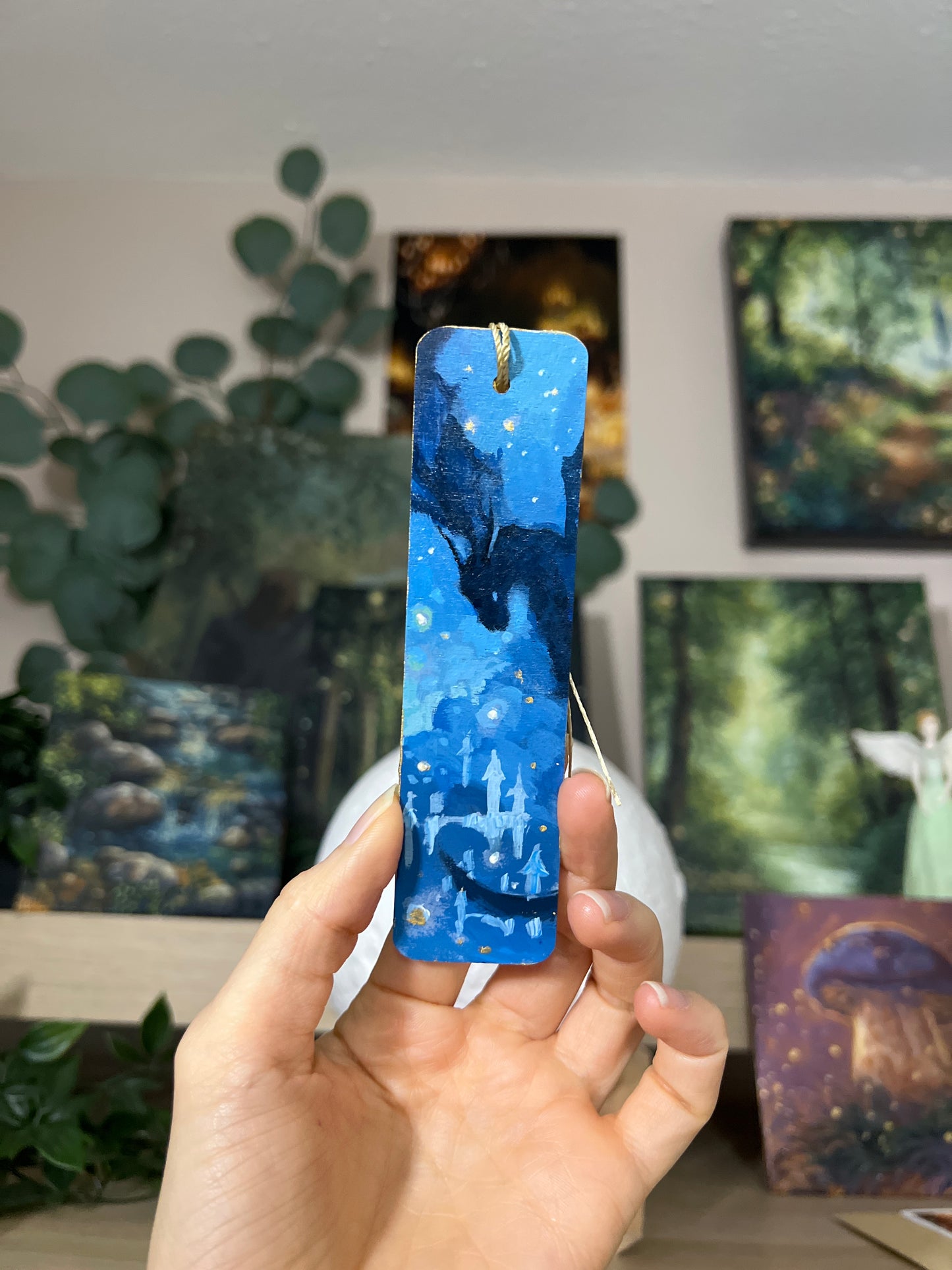 Dragon Protection | Handpainted Wooden Bookmark