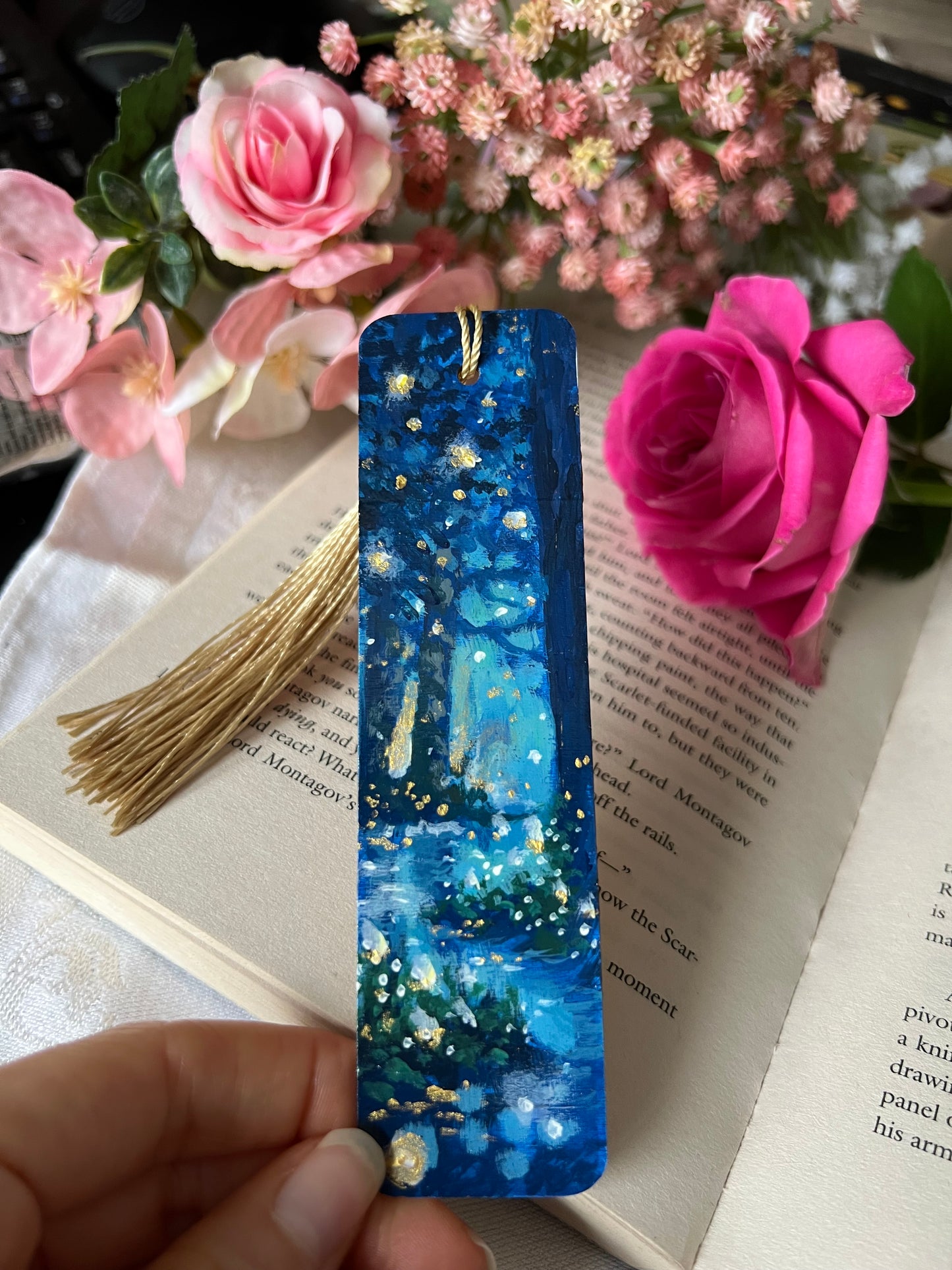 Whispering Woods | Hand-painted Bookmark