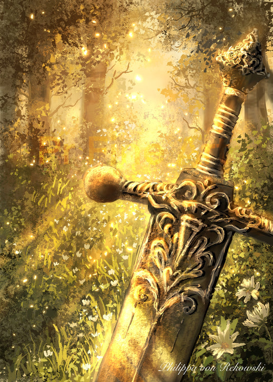 Unclaimed | Fantasy Sword Digital Painting Art Print