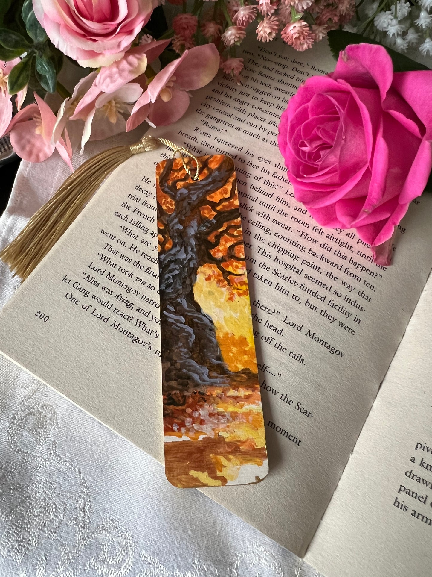 Golden Skies | Hand-painted Bookmark