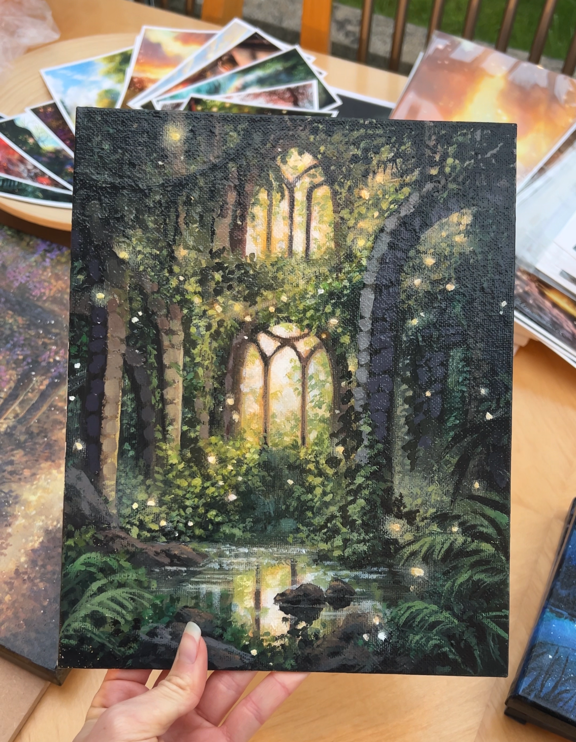 Overgrown Ruins Painting