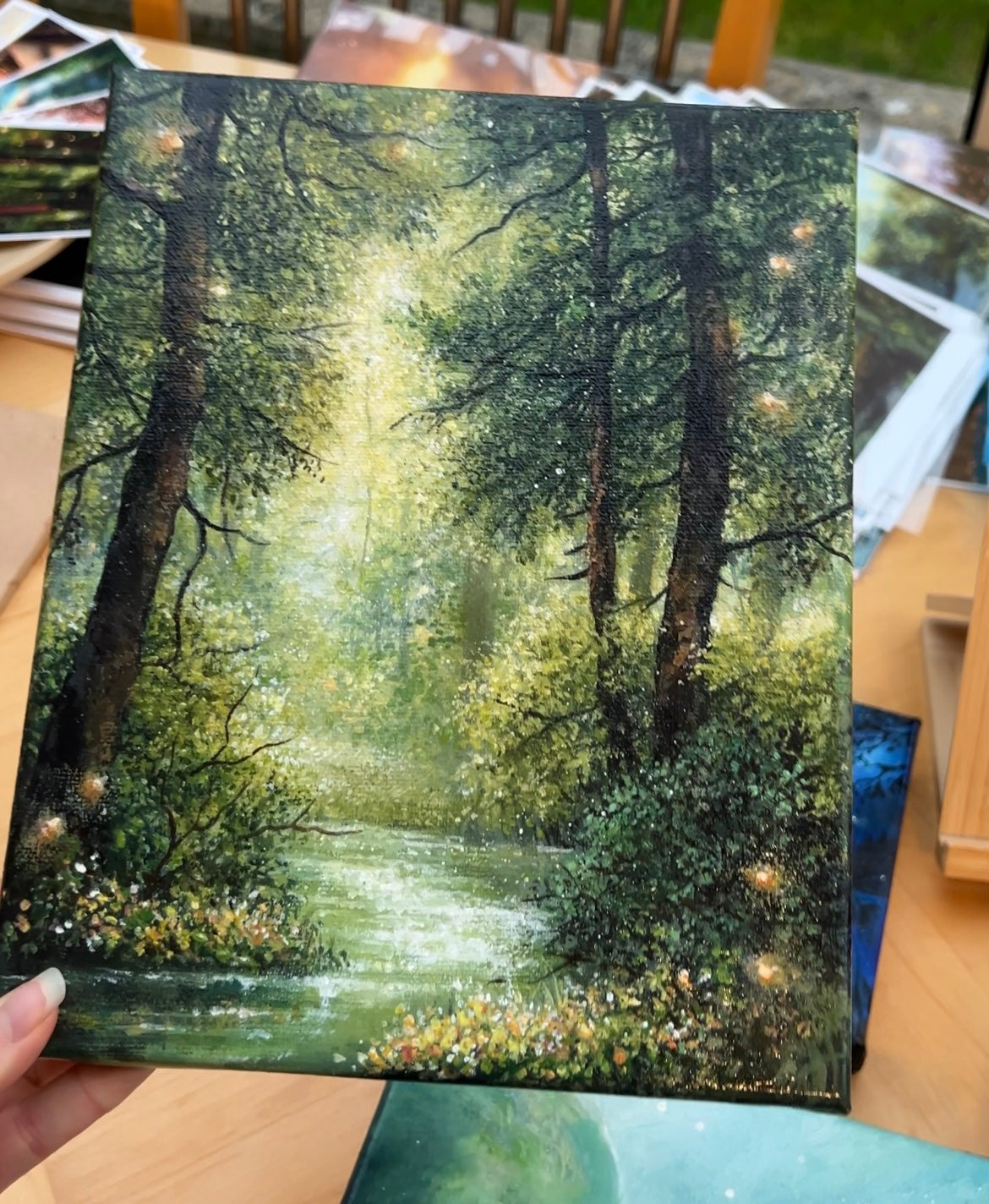 Whispers of the Sunlit Clearing | Acrylic Painting on Stretched Canvas