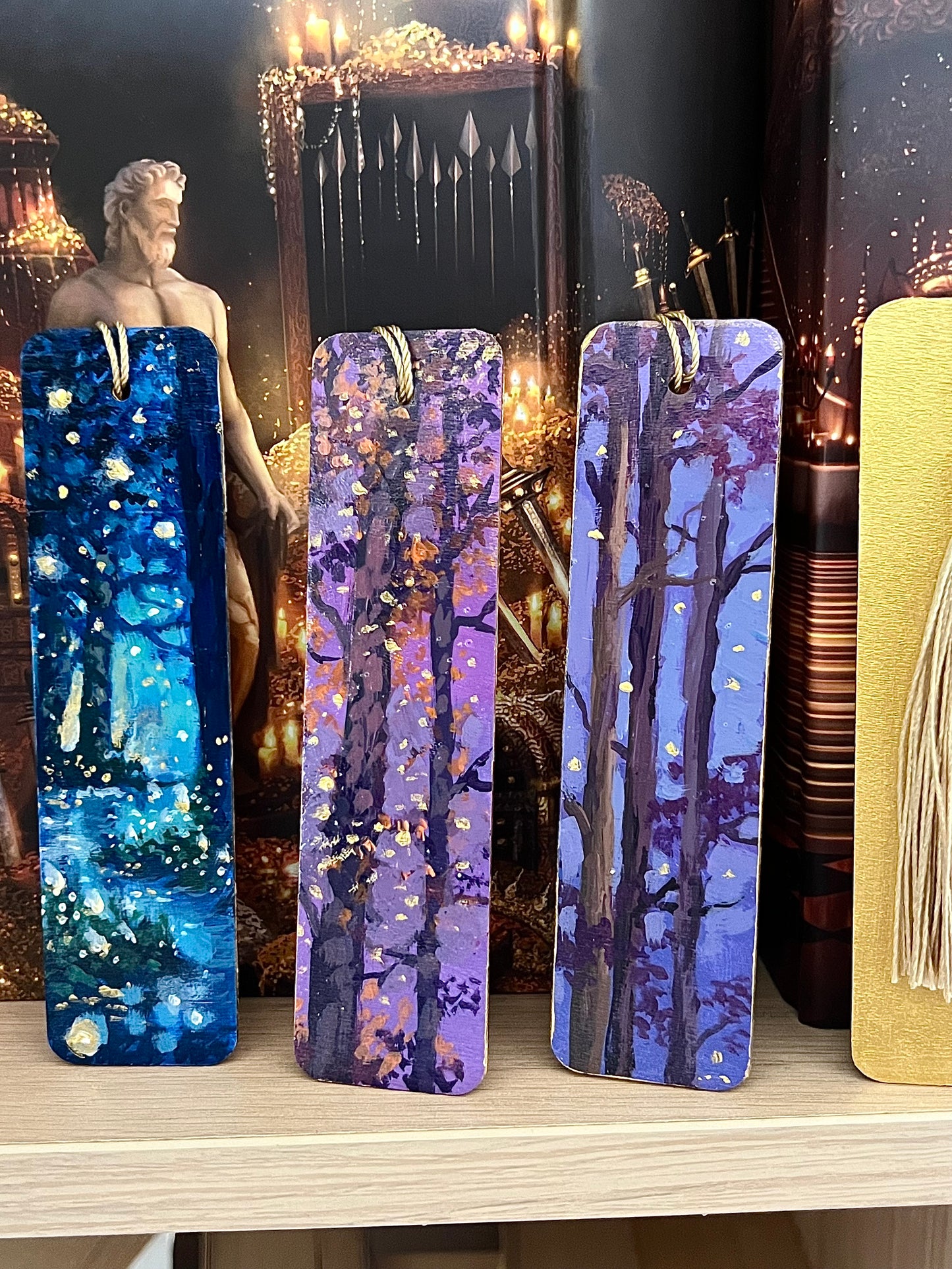 Purple Tree Silhouette Bookmark
