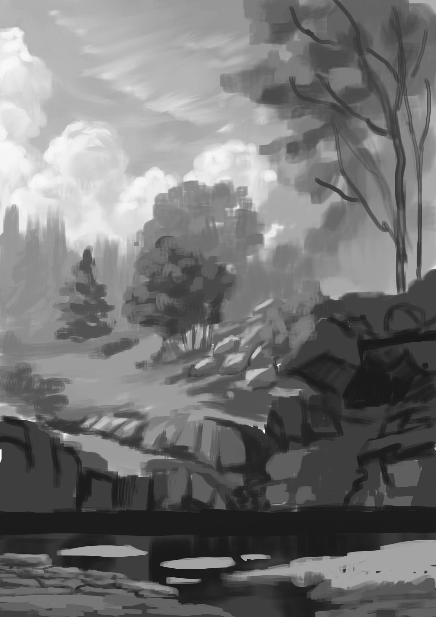 High Fantasy Landscape Illustration | Magical Digital Painting Print (new version!)