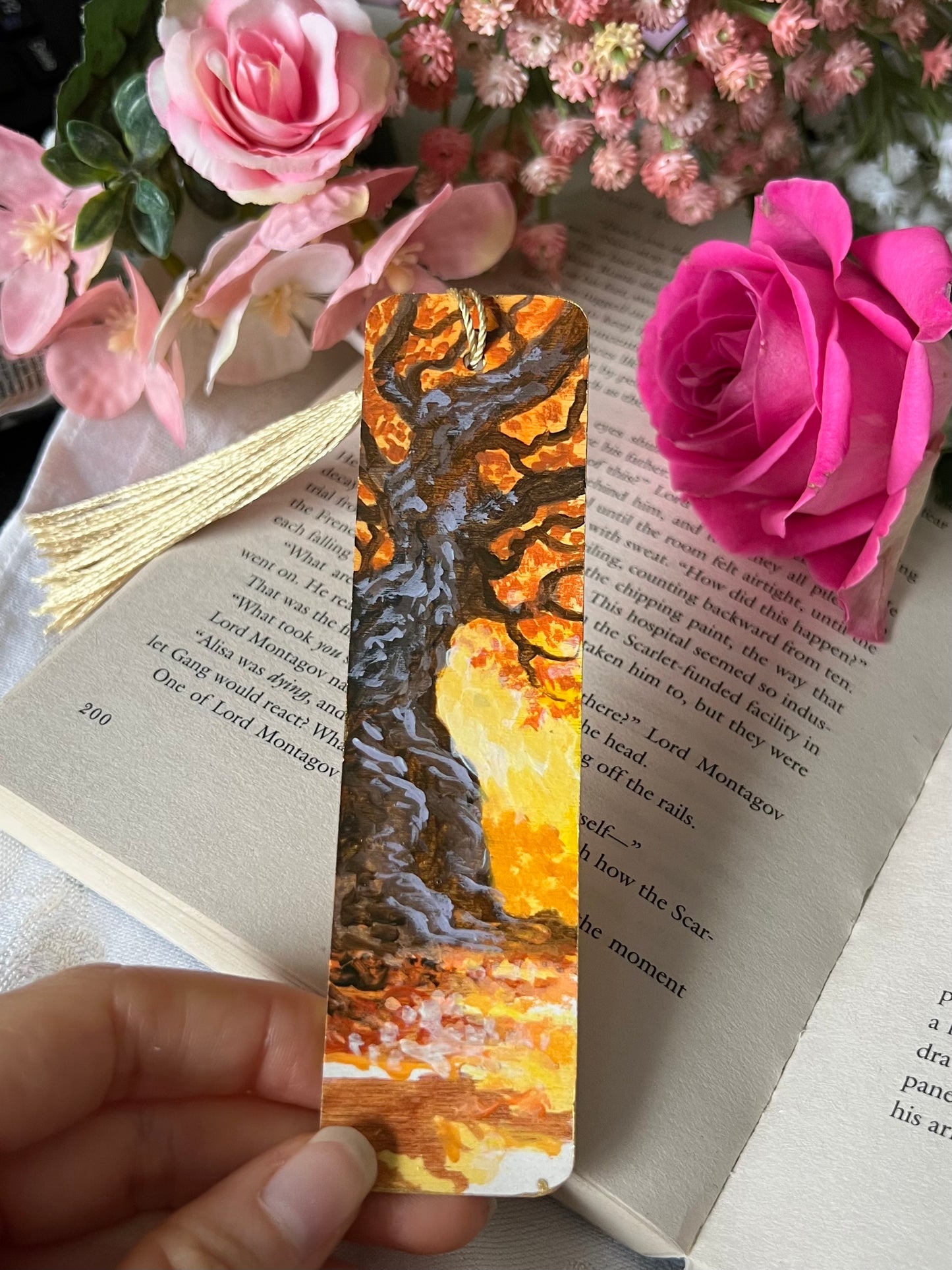 Golden Skies | Hand-painted Bookmark