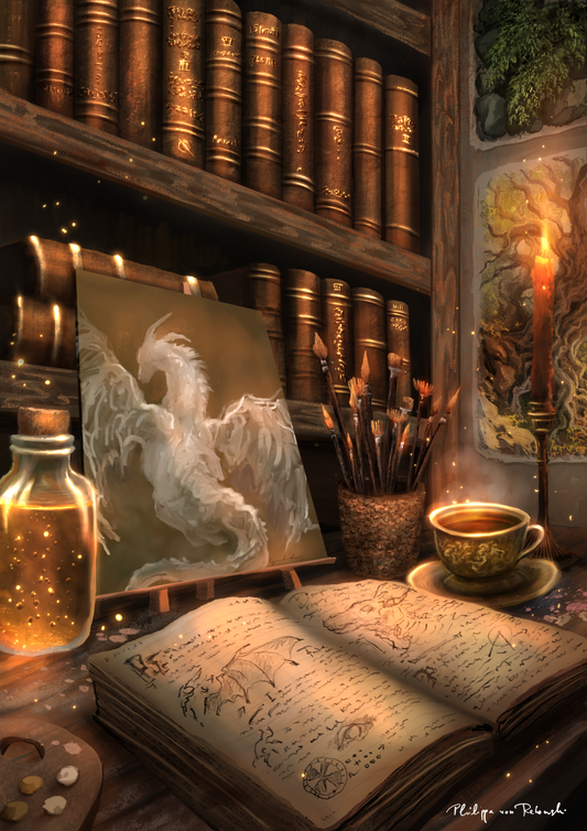 A Study of Dragons | Digital Painting Art Print