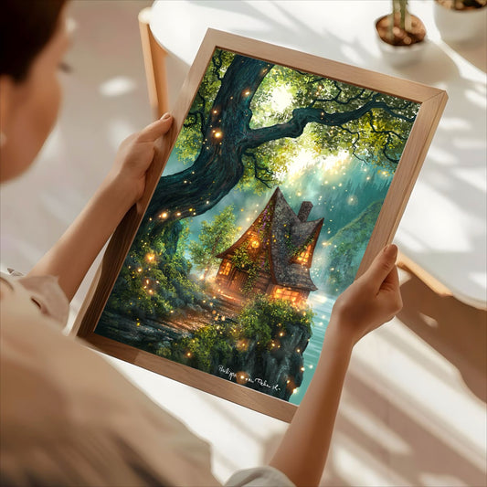 Home at the Edge of the Forest | Digital Painting Art Print