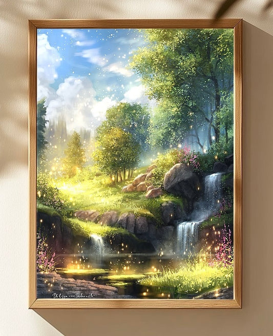 High Fantasy Landscape Illustration | Magical Digital Painting Print