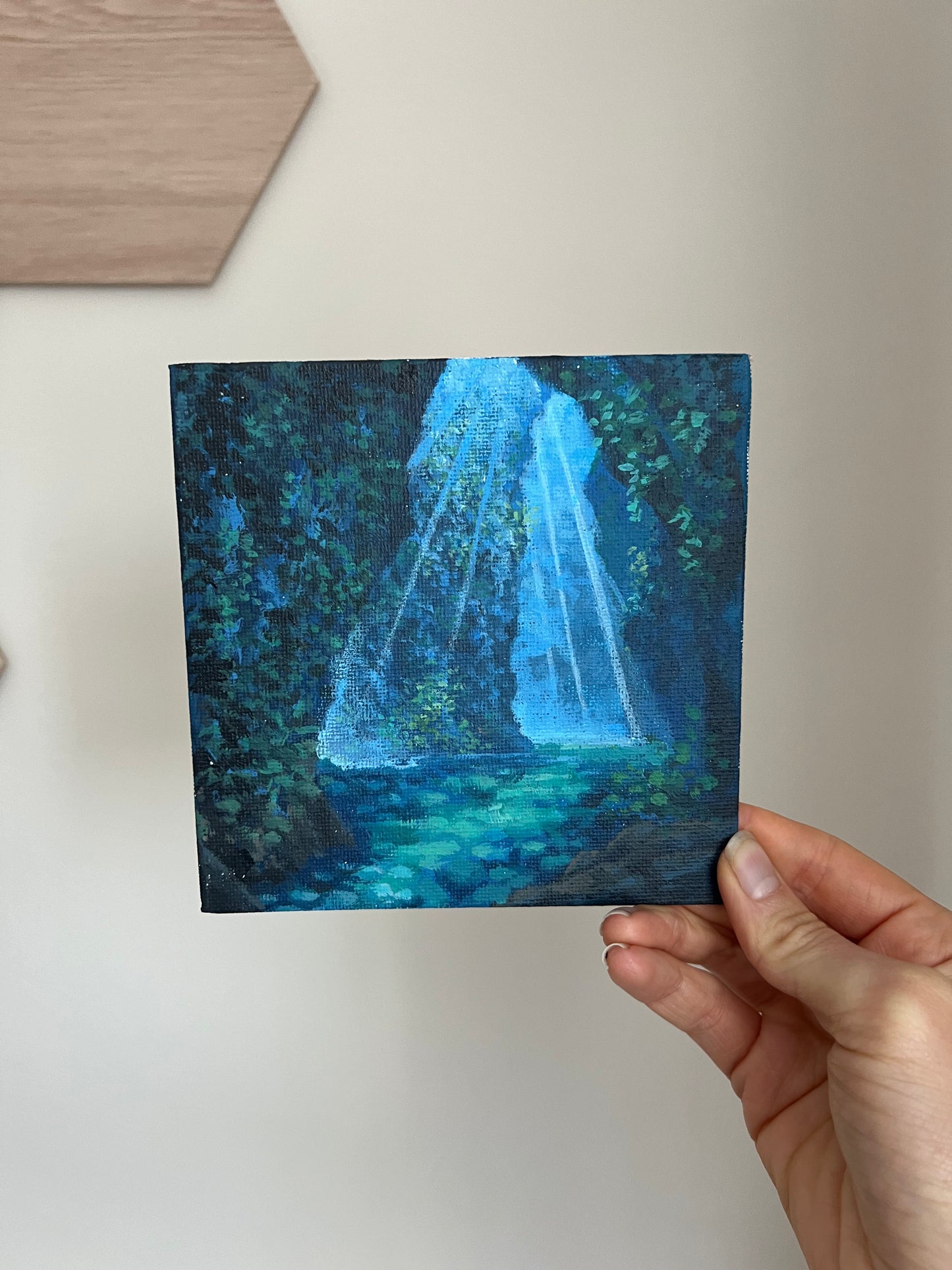 Work in Progress | Starlit Grove | Acrylic Painting on Canvas Board