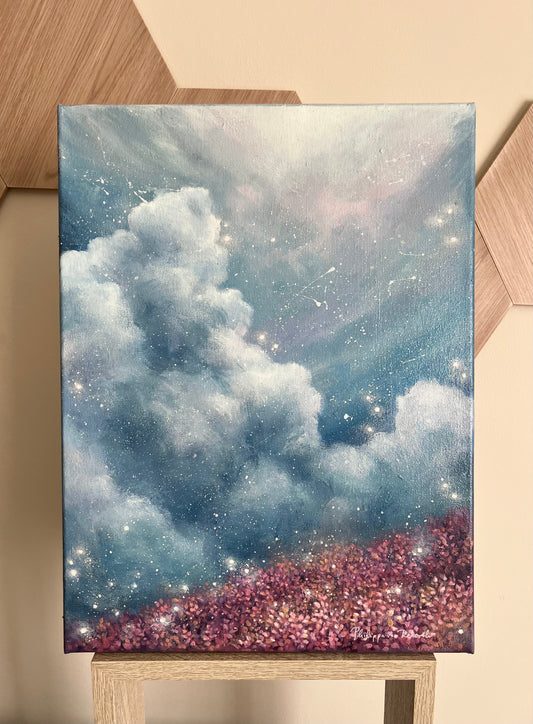 Whispering Winds on the Horizon | Acrylic Painting on Stretched Canvas