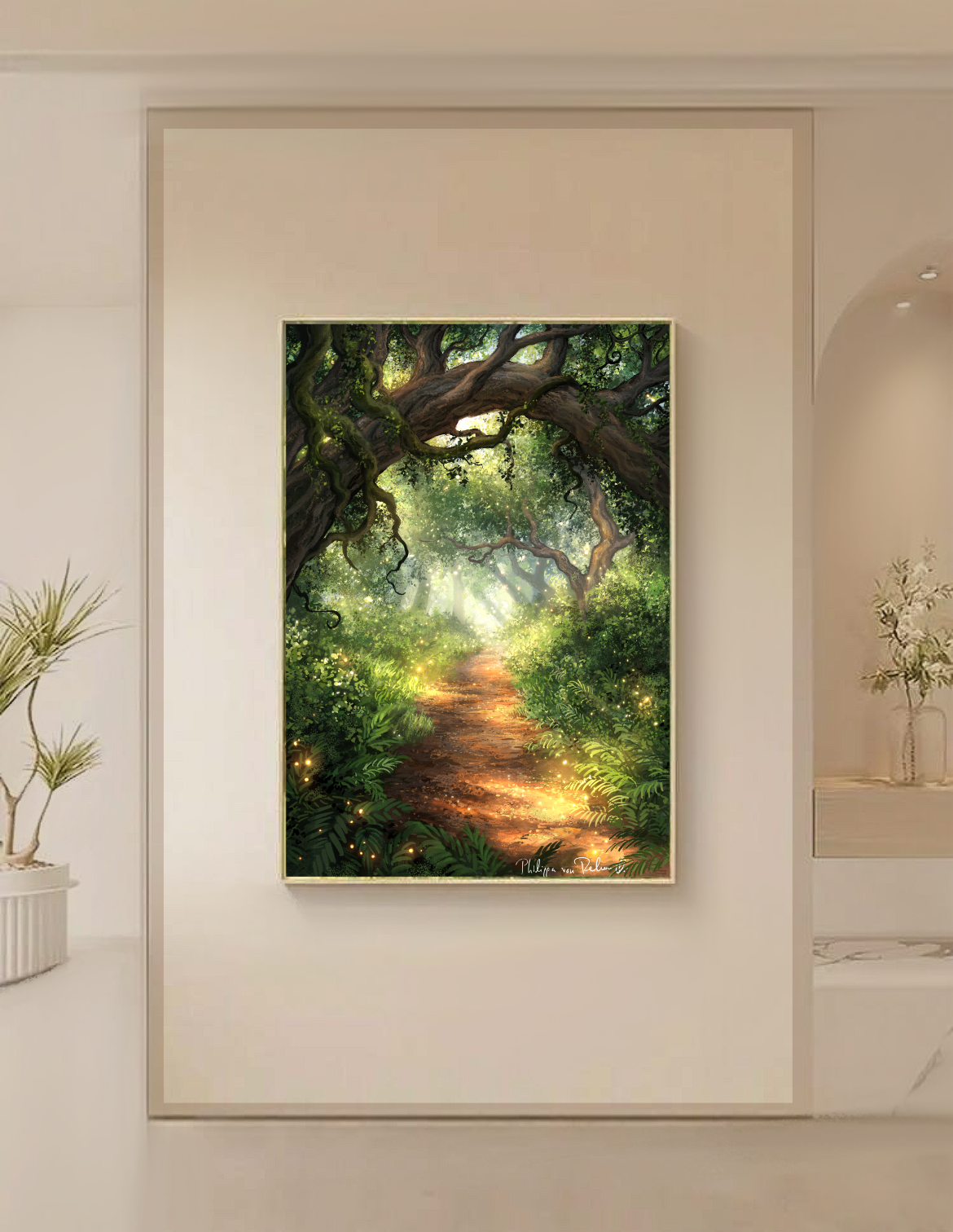 Ancient Forest of Fairy Tales | Digital Painting Art Print