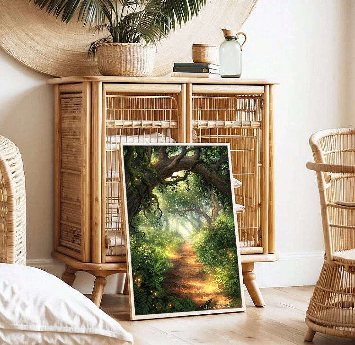Ancient Forest of Fairy Tales | Digital Painting Art Print