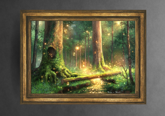 Fairylight Glade in the Enchanted Woods | Digital Painting Art Print