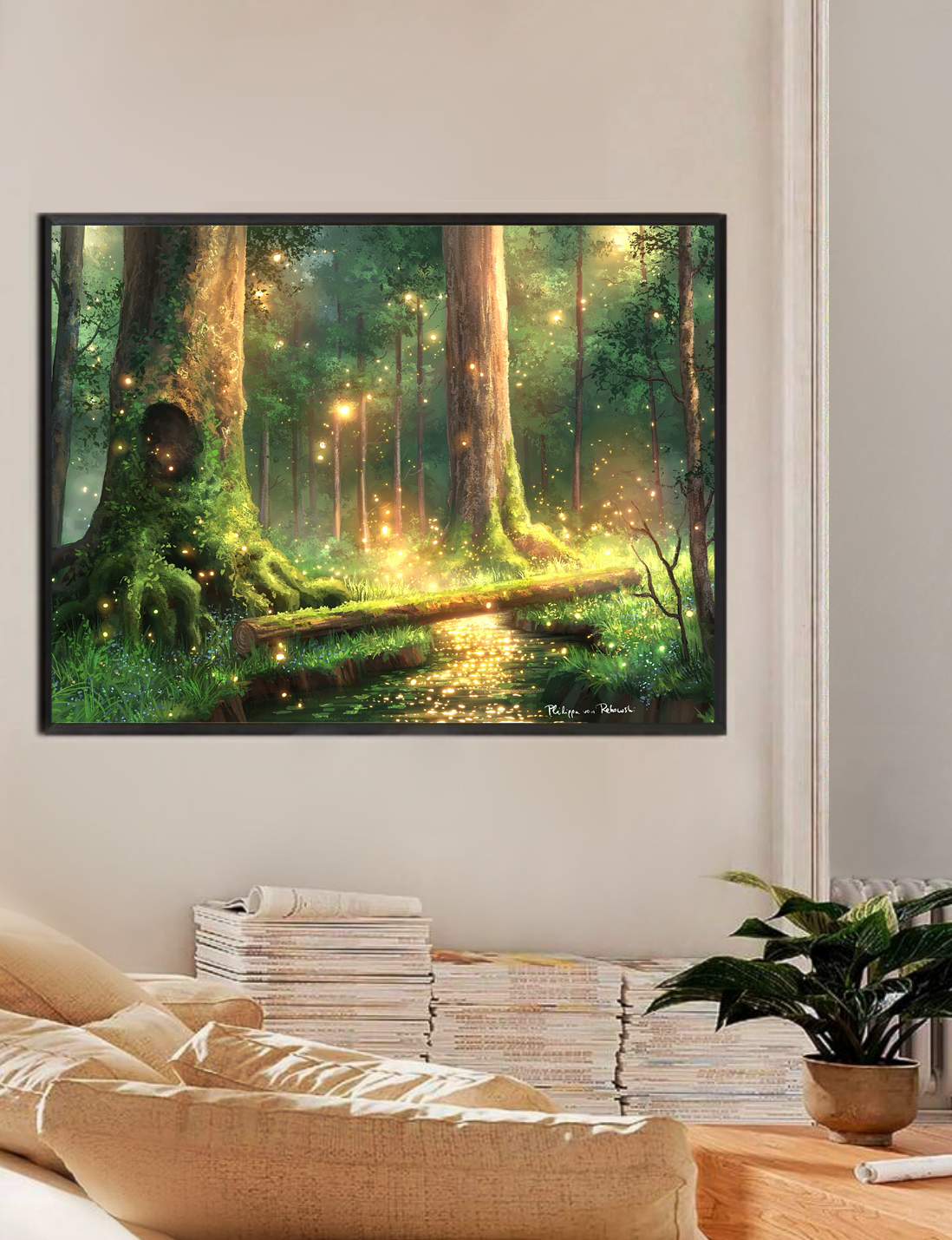Fairylight Glade in the Enchanted Woods | Digital Painting Art Print