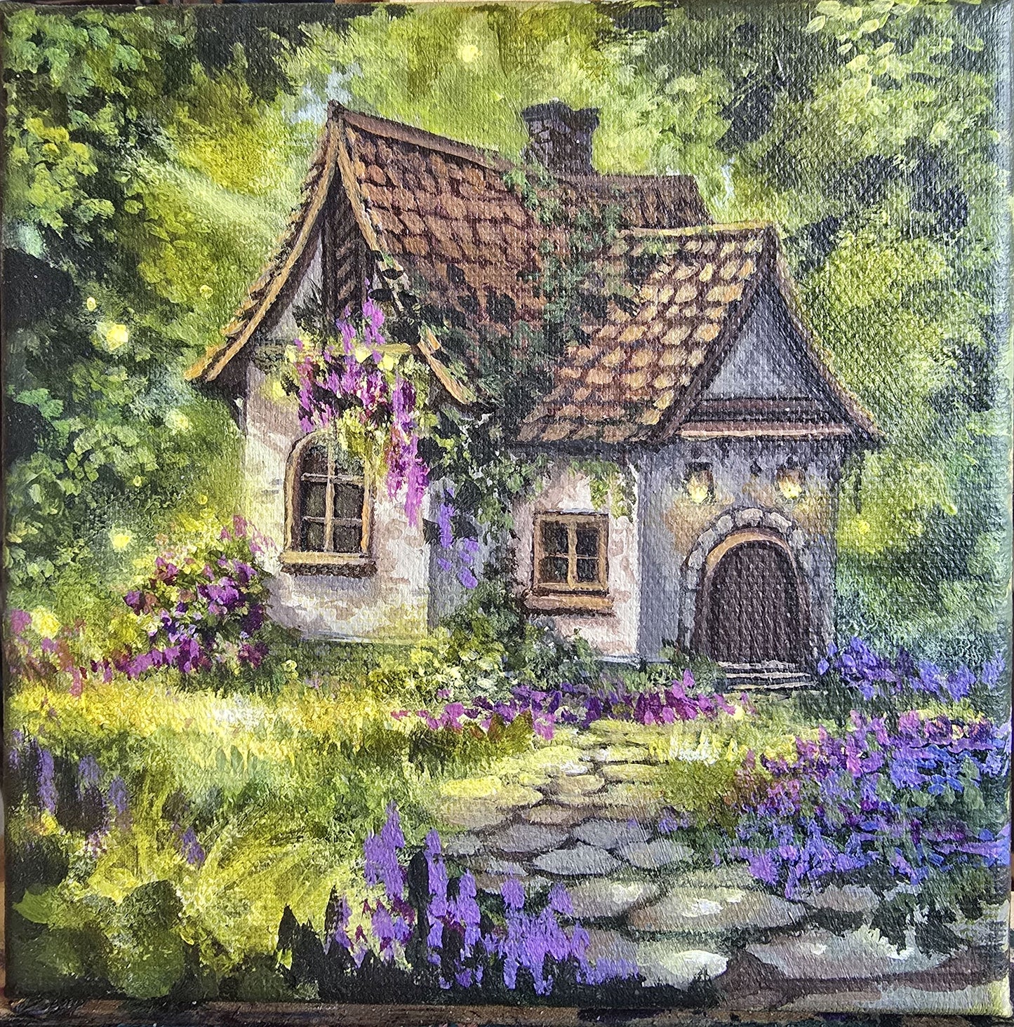 small cottage painting wip