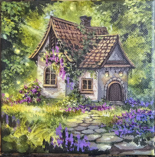 small cottage painting wip